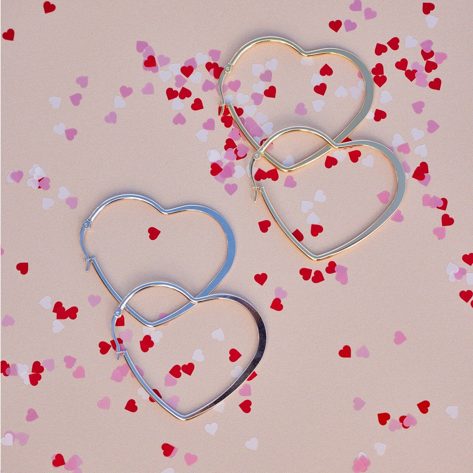 Oversized Heart Hoop Earrings
