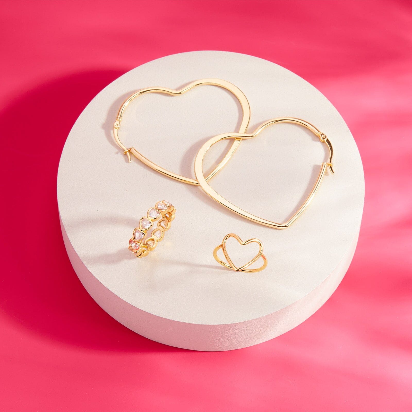 Oversized Heart Hoop Earrings
