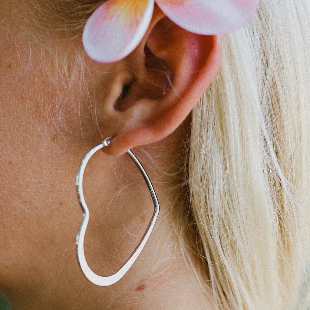 Oversized Heart Hoop Earrings
