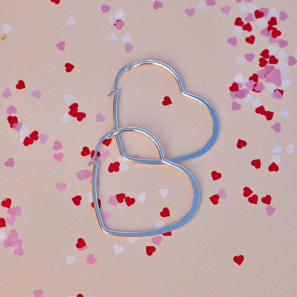 Oversized Heart Hoop Earrings