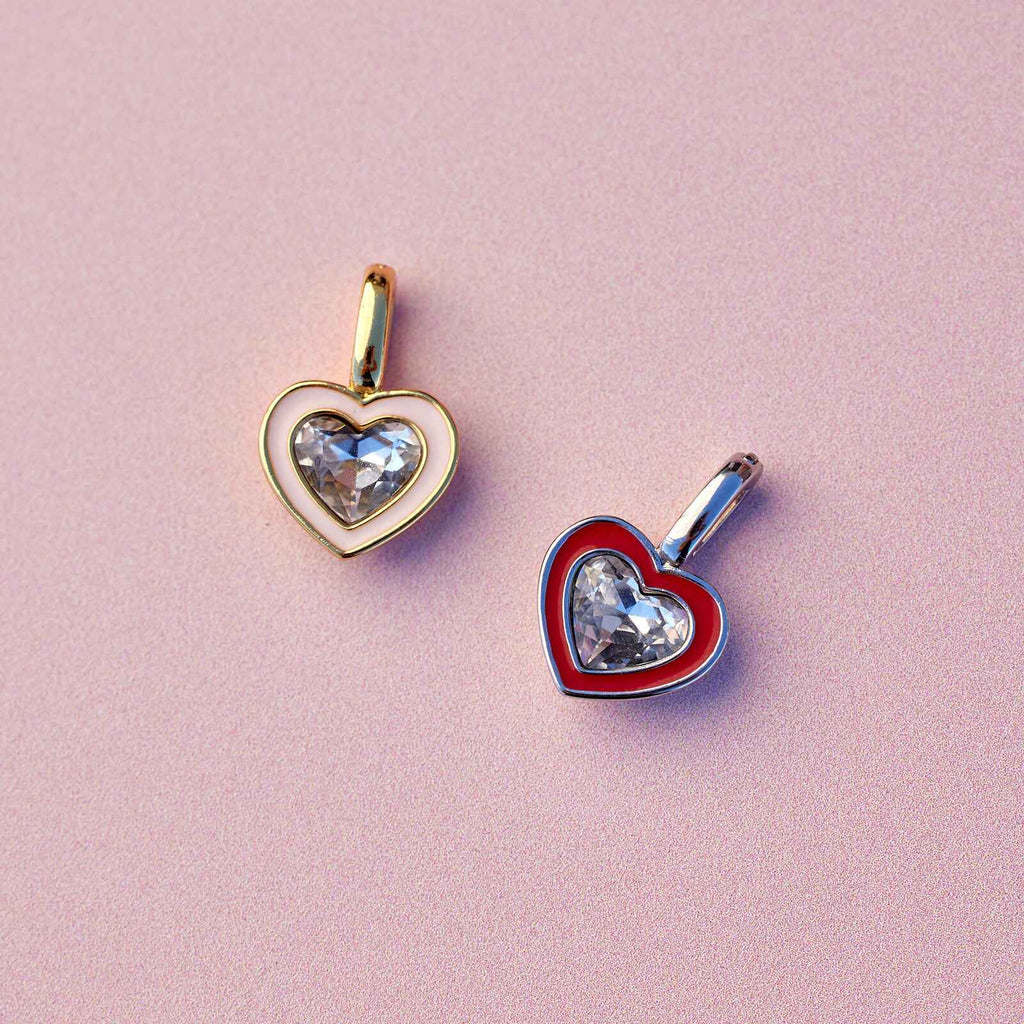 Harper Stone & Enamel Heart Charm