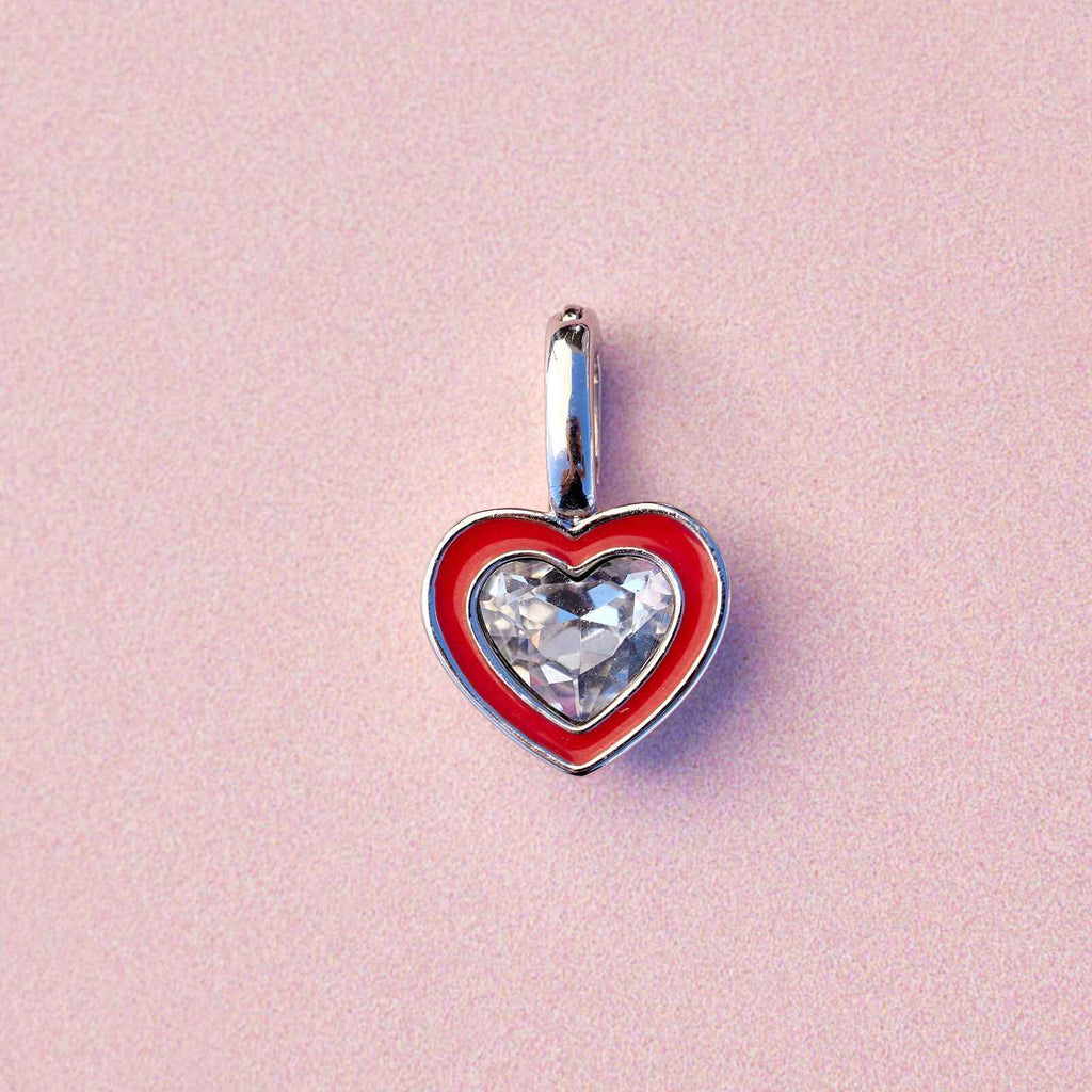 Harper Stone & Enamel Heart Charm