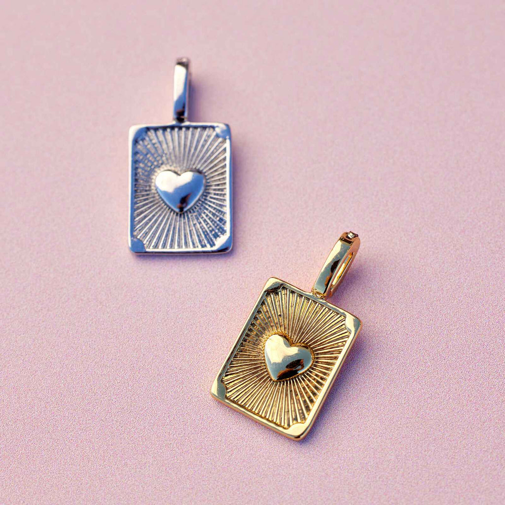 Harper Textured Heart Charm