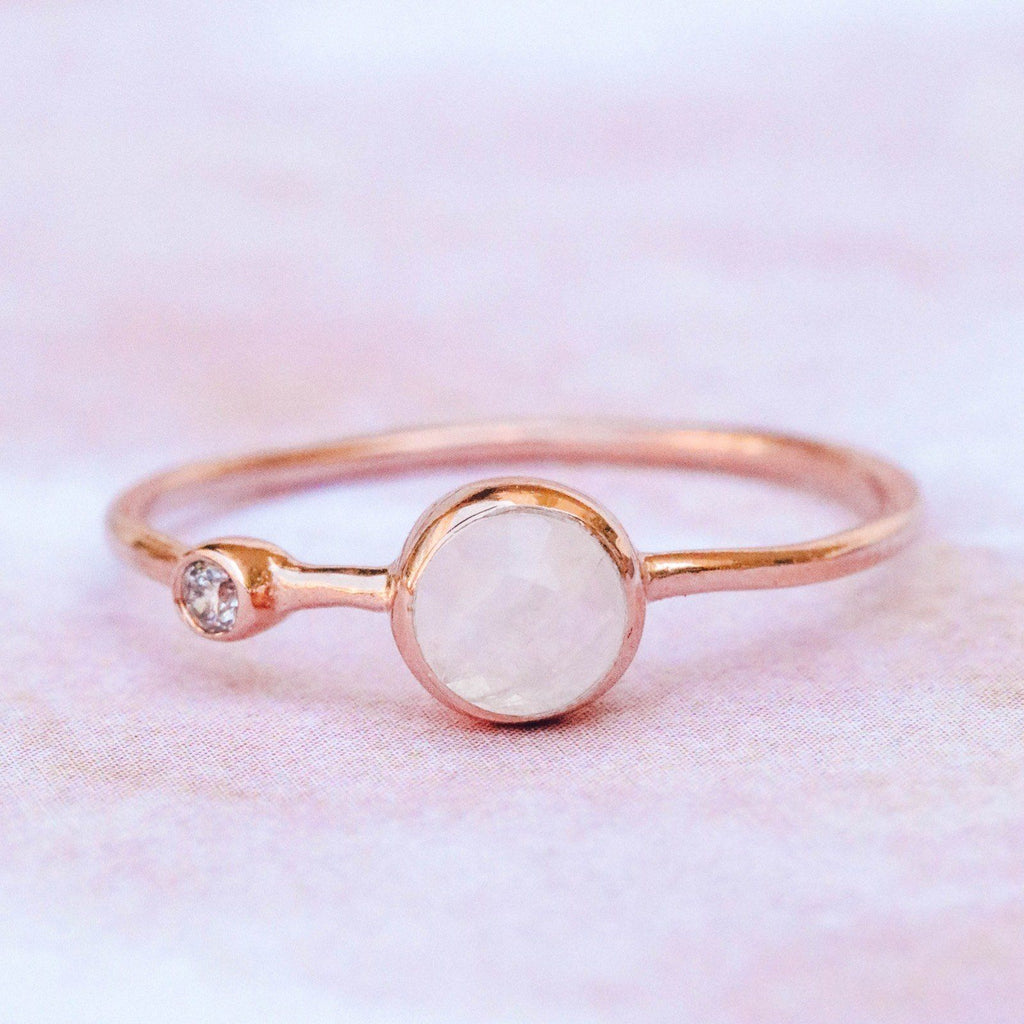 Moonstone Double Stone Ring
