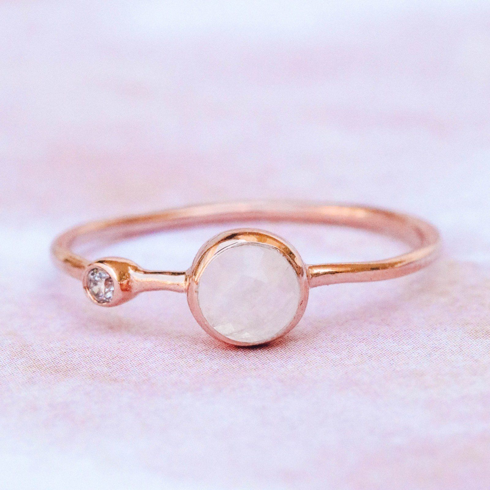 Moonstone Double Stone Ring
