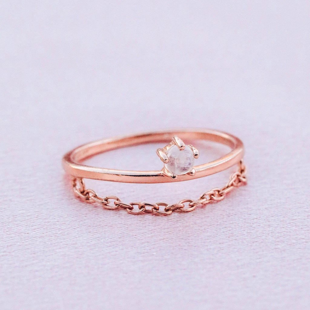 Stone Chain Ring