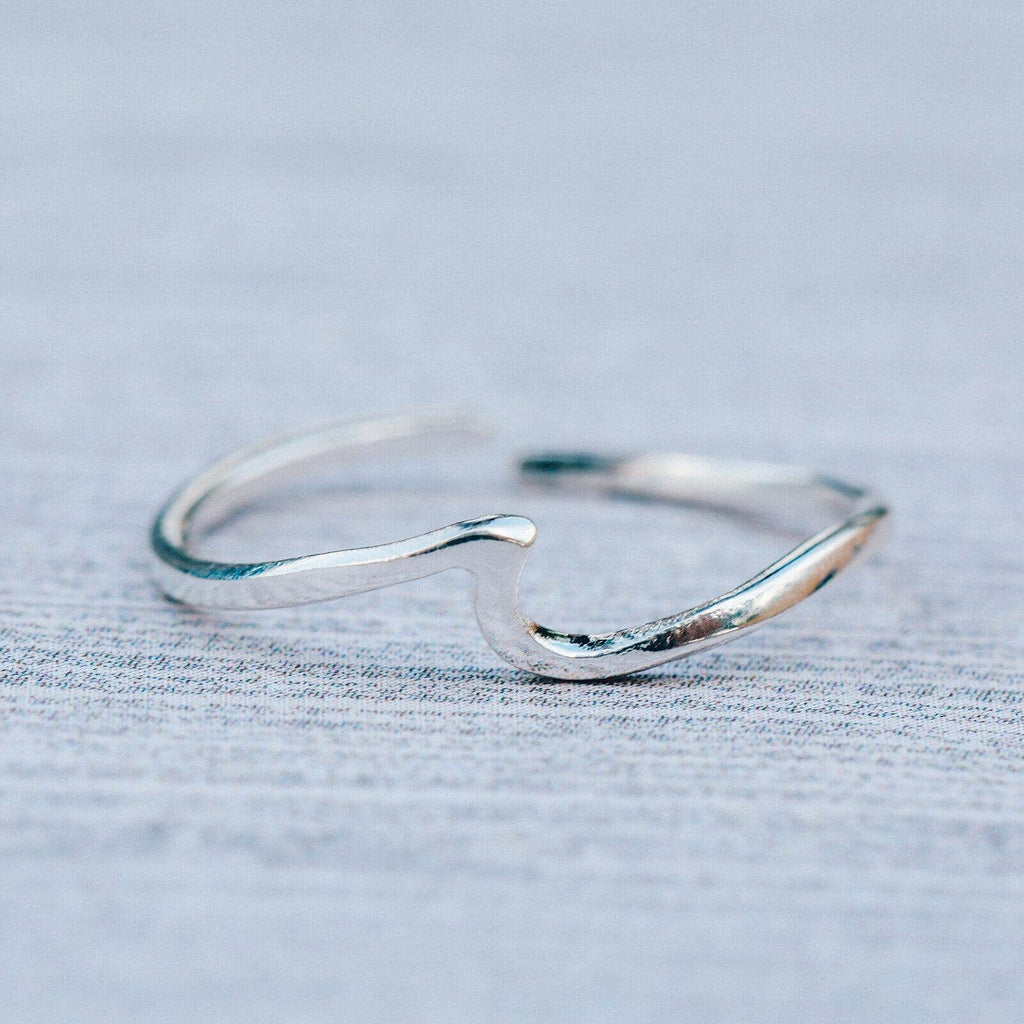 Silver Wave Toe Ring