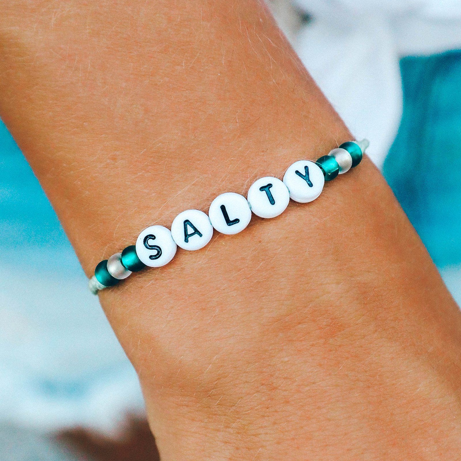 Salty Alphabet Bead Bracelet