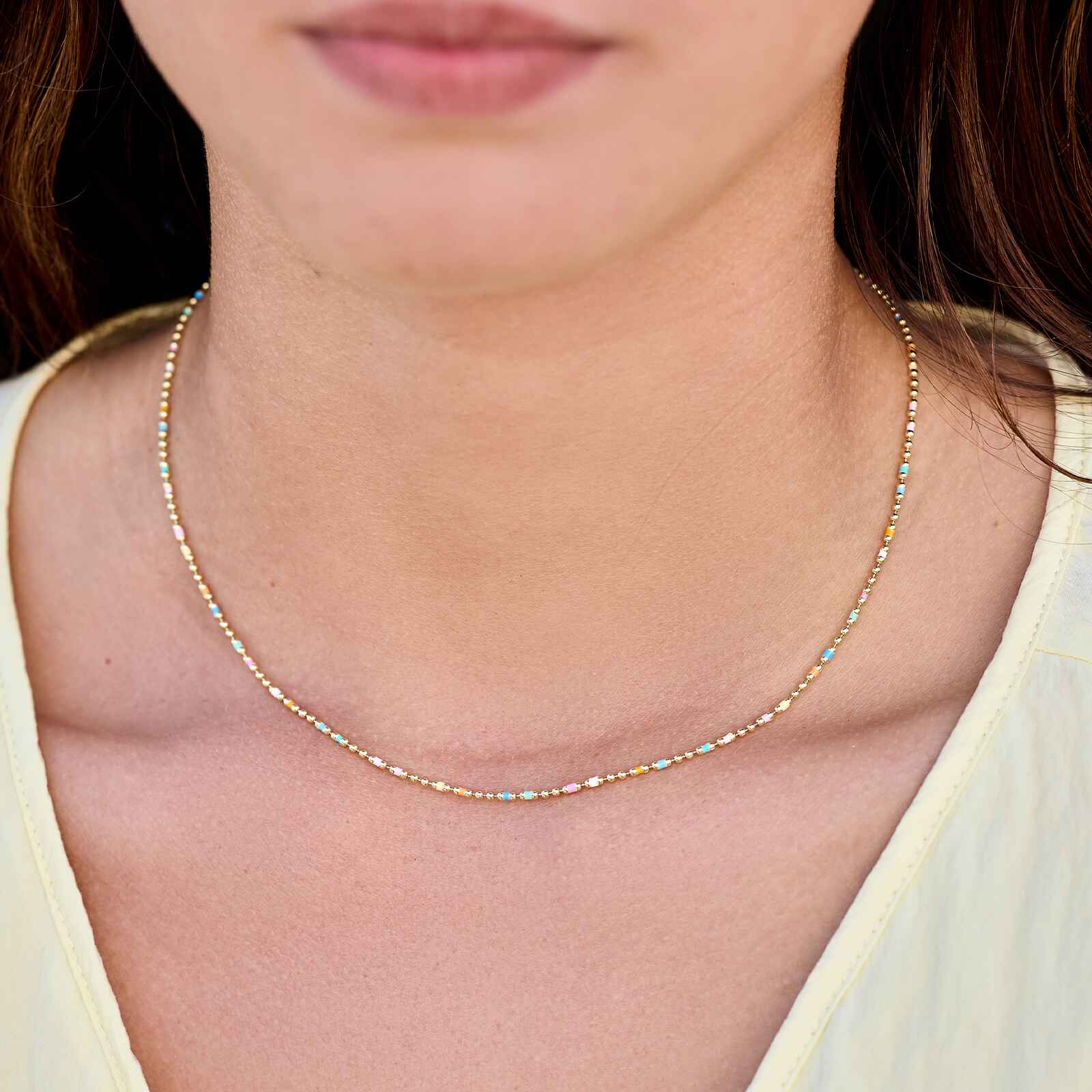 Dainty Enamel Chain Choker
