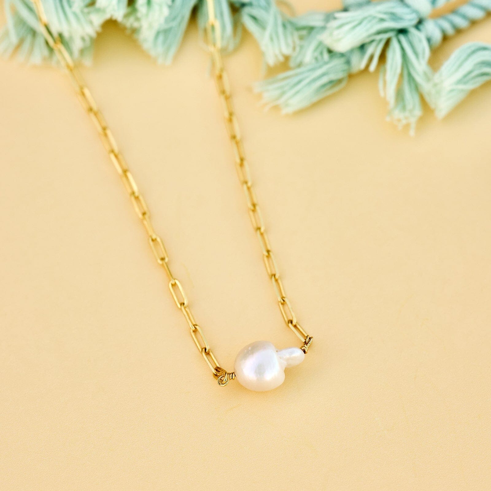 Pearl Paperclip Choker