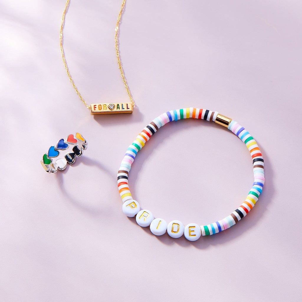 Pride Letter Bead Stretch Bracelet