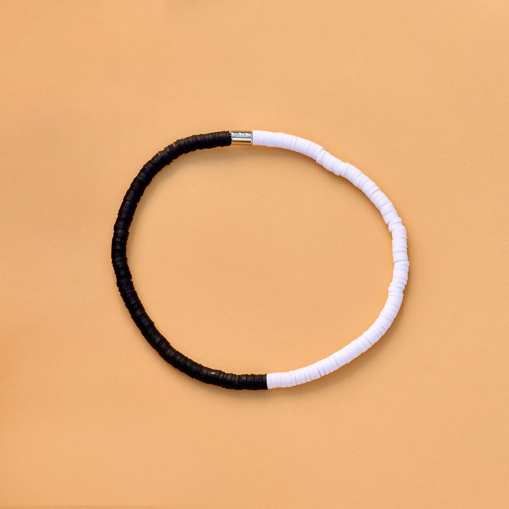 Black & White Seascape Stretch Anklet