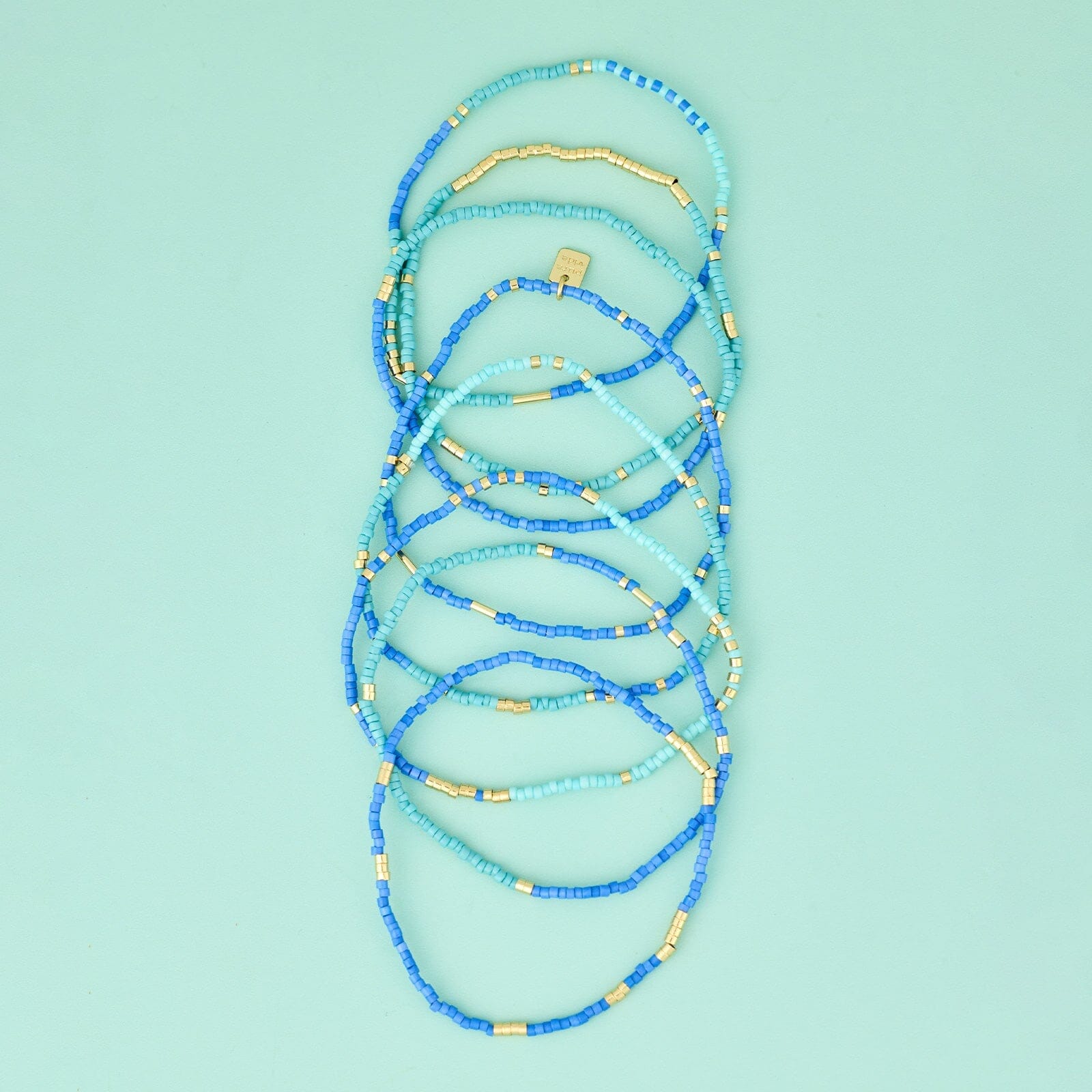 Out to Sea Mixed Bead Stretch Bracelet Set of 8