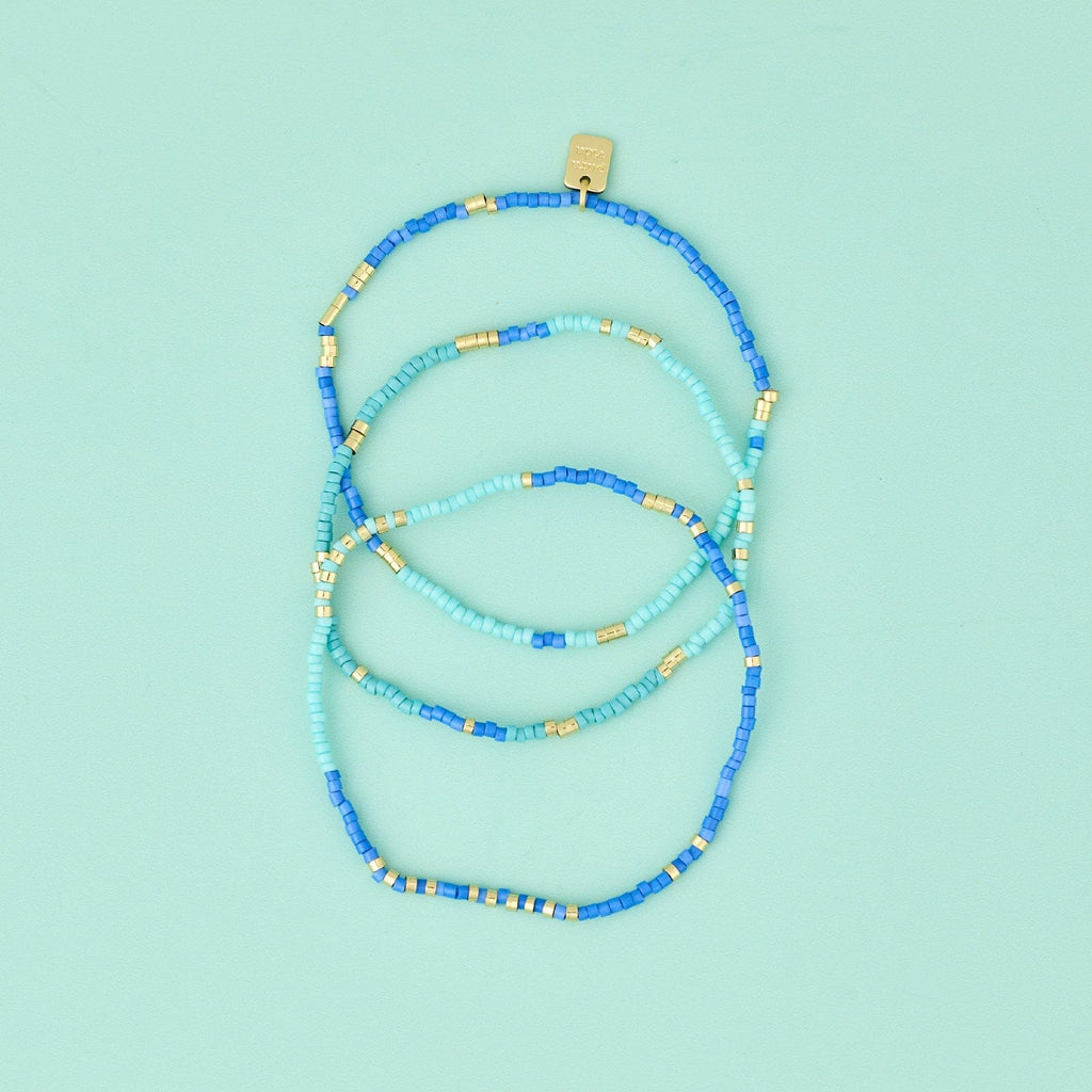 Out to Sea Bead Stretch Bracelet Set of 3