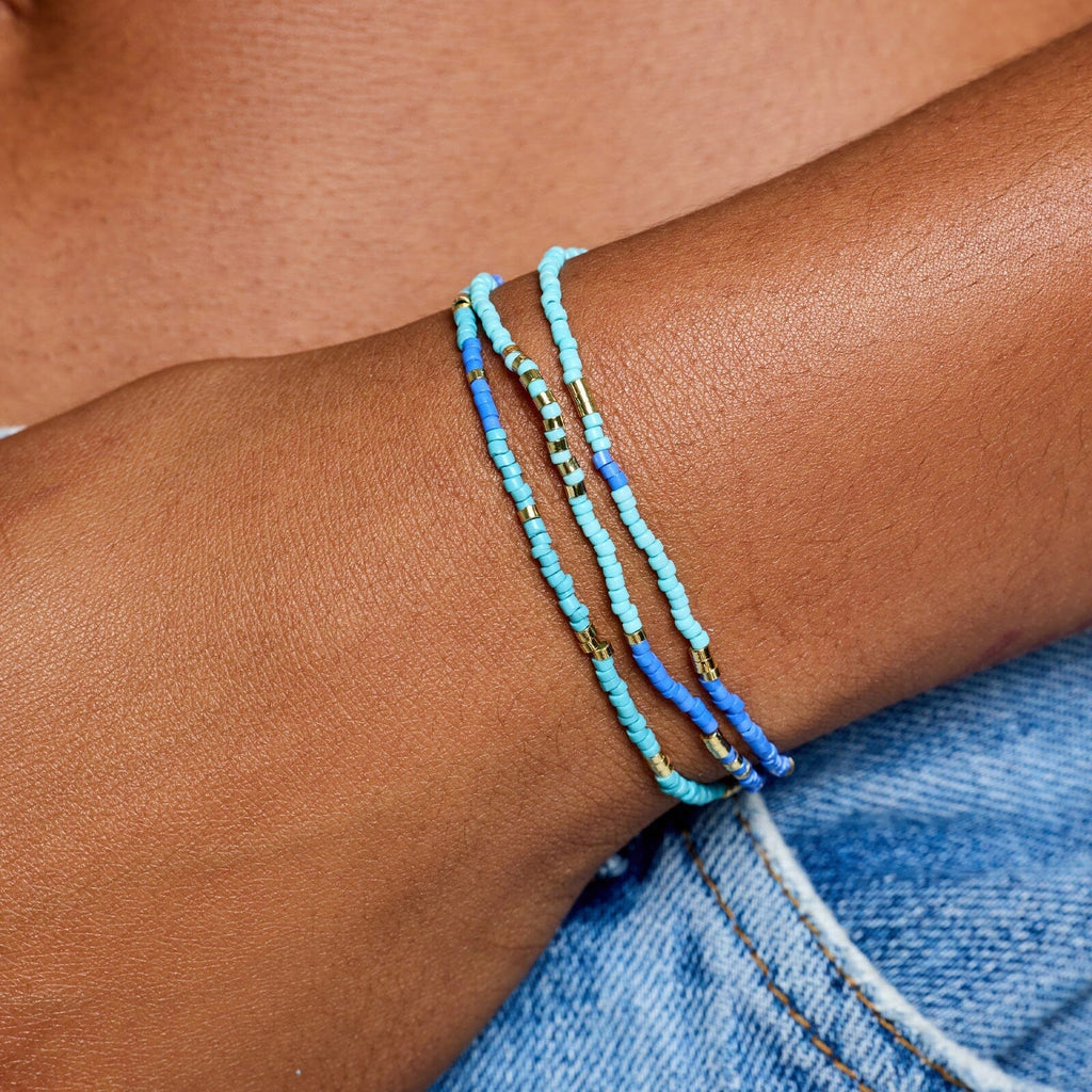 Out to Sea Bead Stretch Bracelet Set of 3