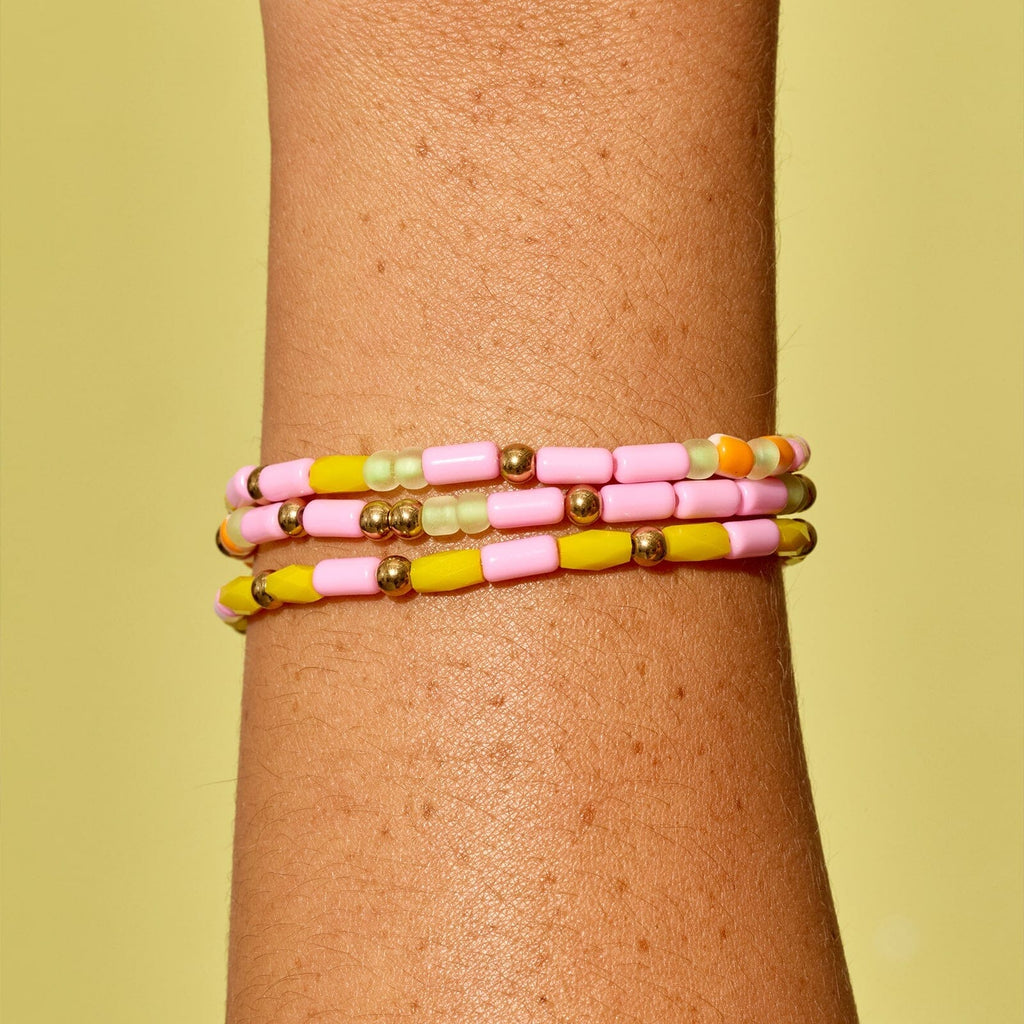 Sarita Mixed Seed Bead Stretch Bracelet Set of 3