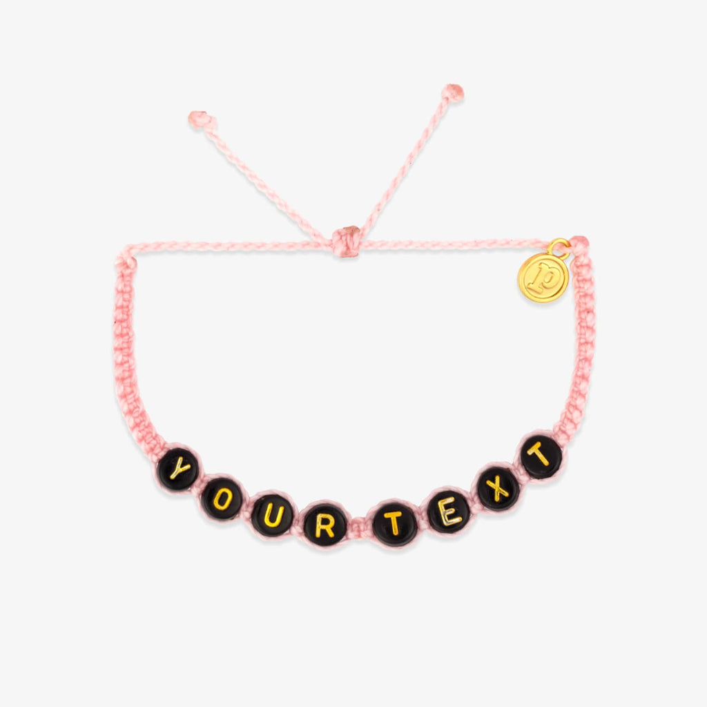 Black Alphabet Bead Bracelet