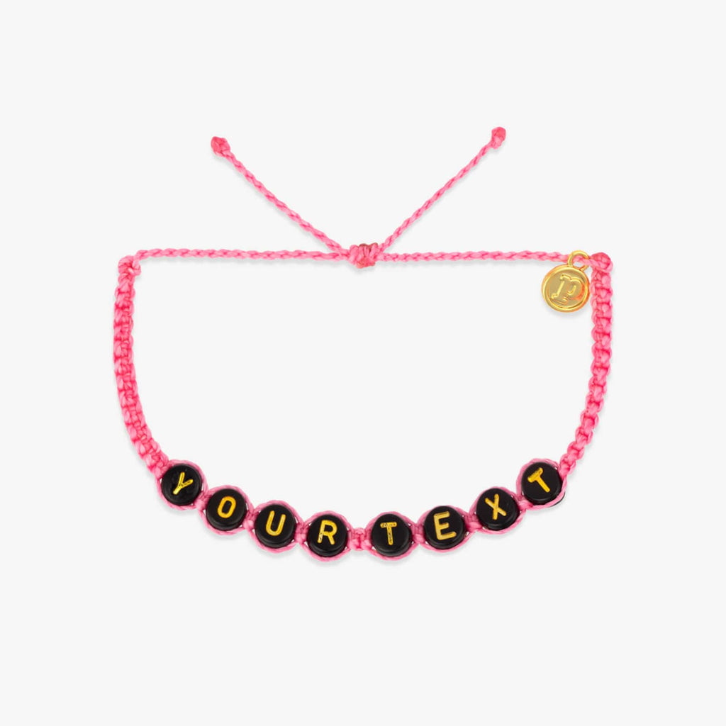 Black Alphabet Bead Bracelet