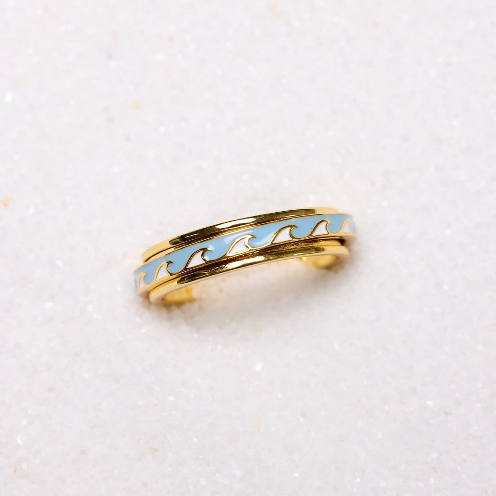 Enamel Fin Fidget Ring