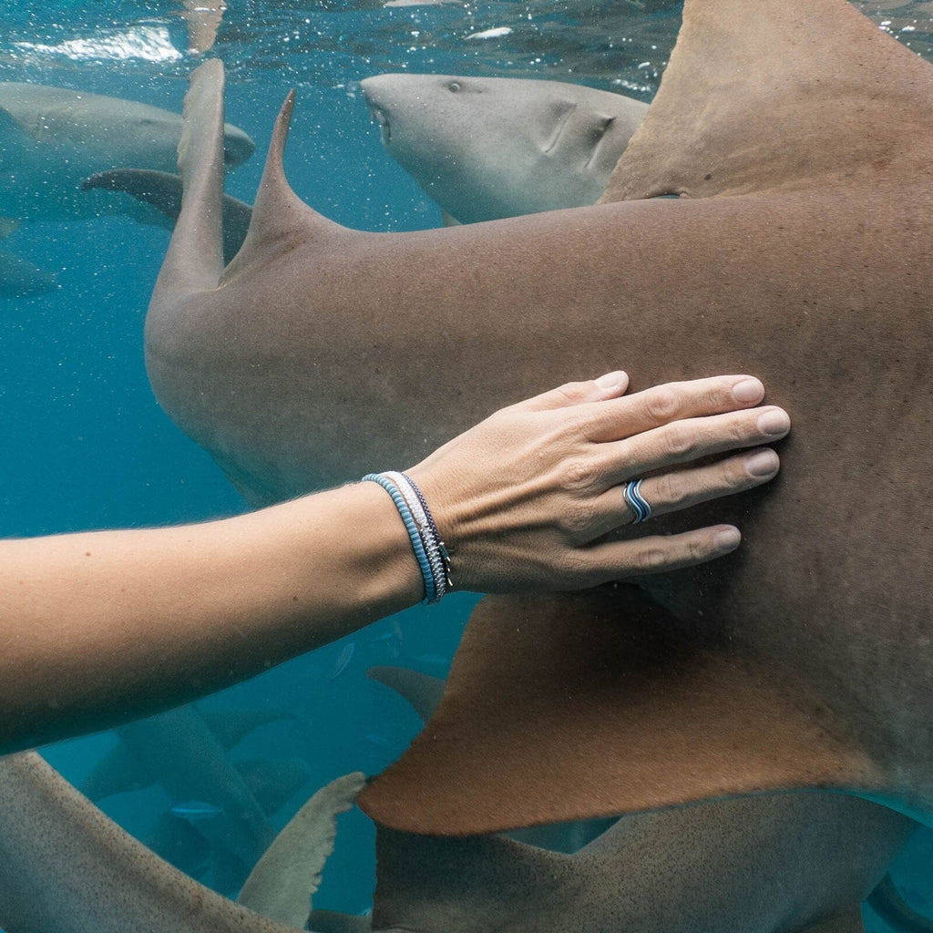 Wavy Enamel Ring Stack