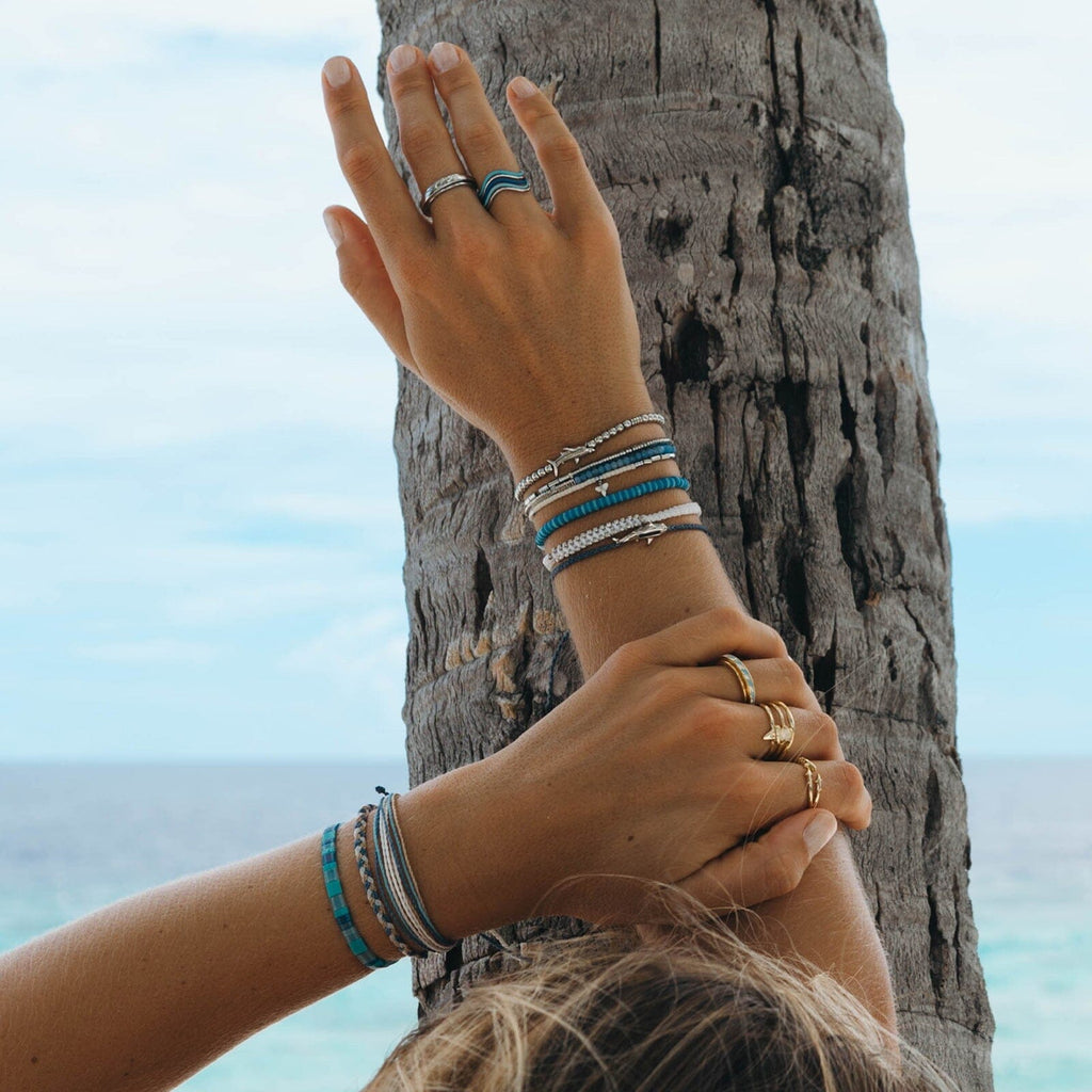 Wavy Enamel Ring Stack