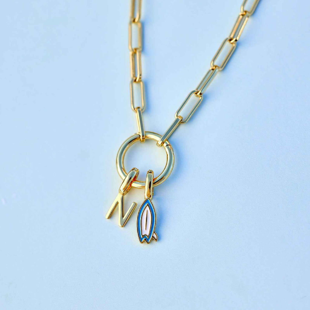 Harper Round Charm Chain Necklace