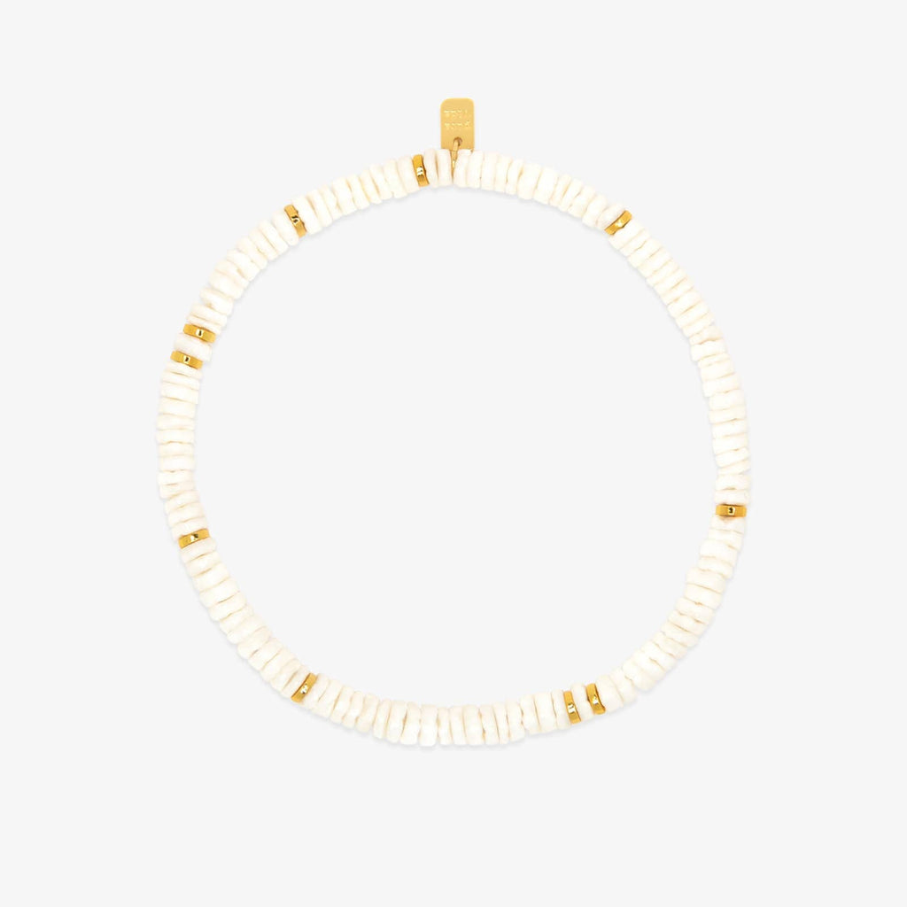 Sherbet Puka Shell Stretch Anklet