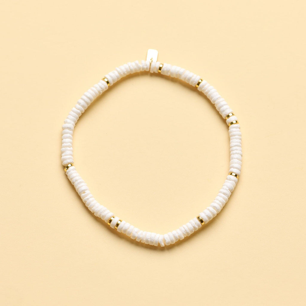 Sherbet Puka Shell Stretch Anklet