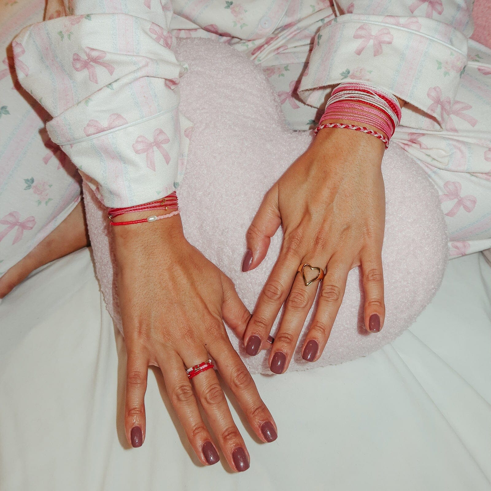 Pearl Two-Tone Charm Bracelet