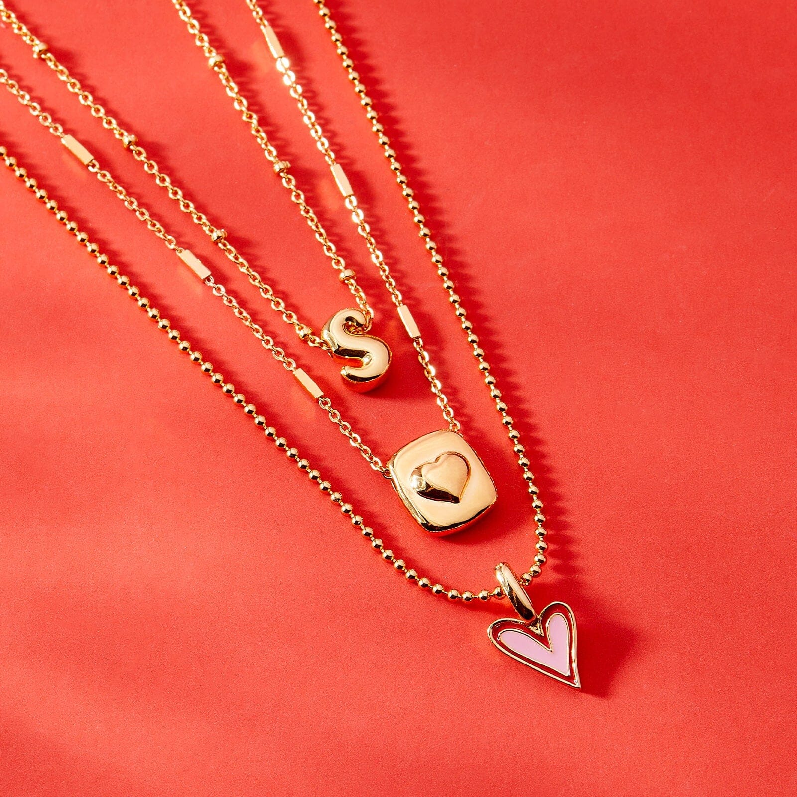 Puffy Heart Pendant Necklace