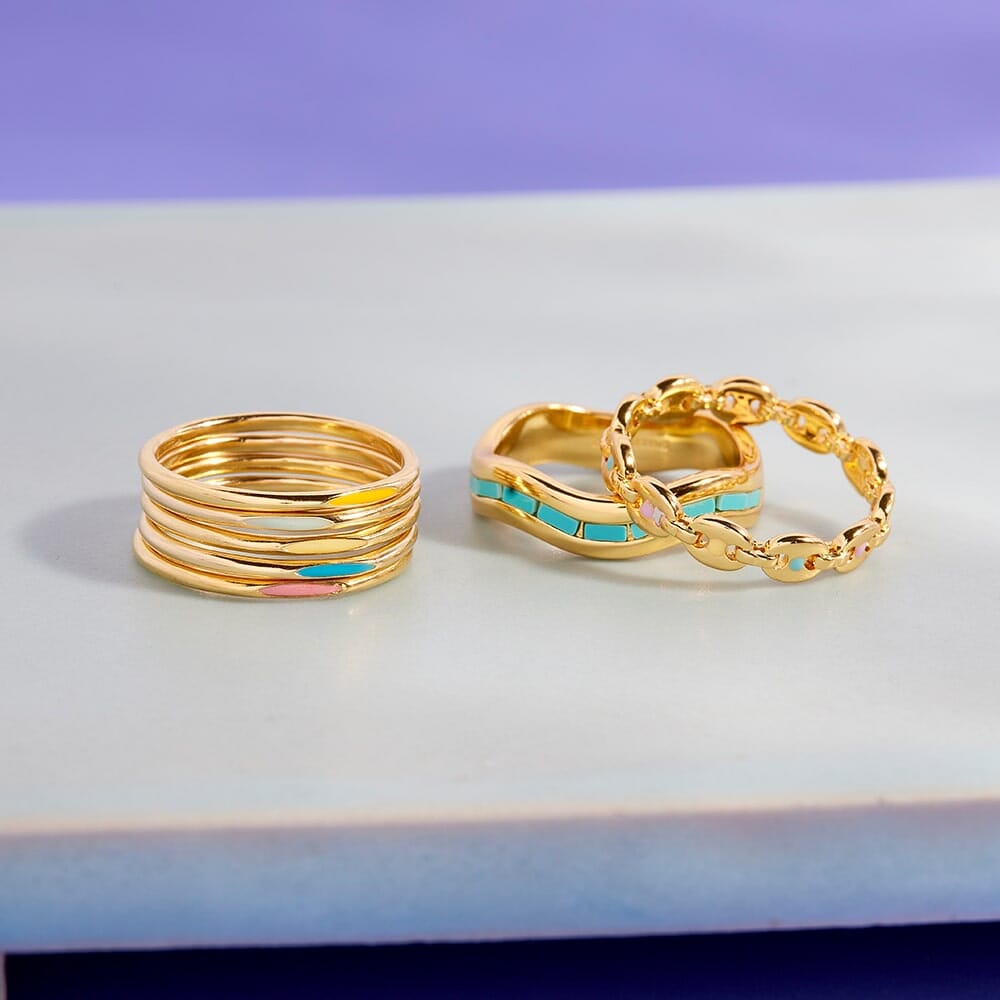 Bague en émail Headliner empilable