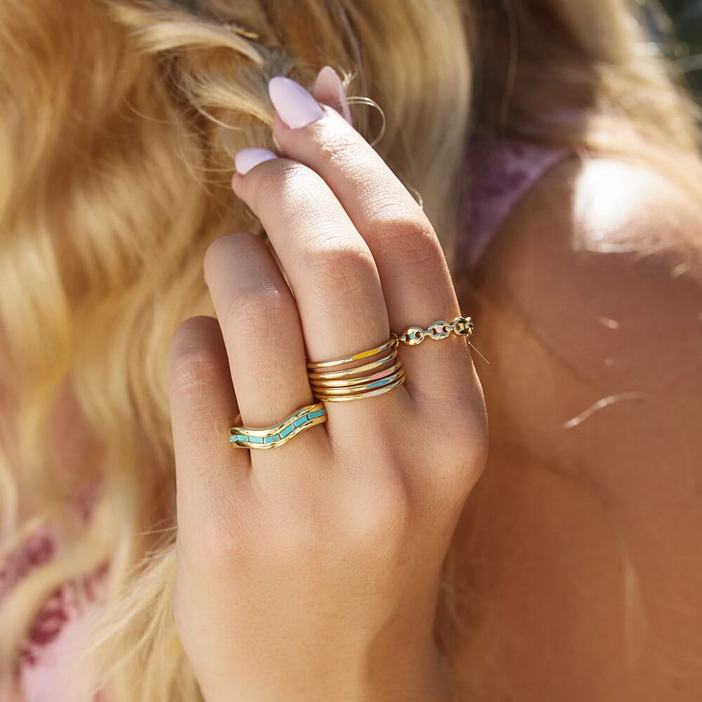 Bague en émail Headliner empilable