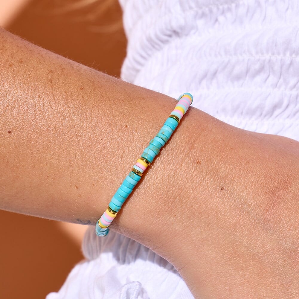 Bracelet extensible en turquoise du désert