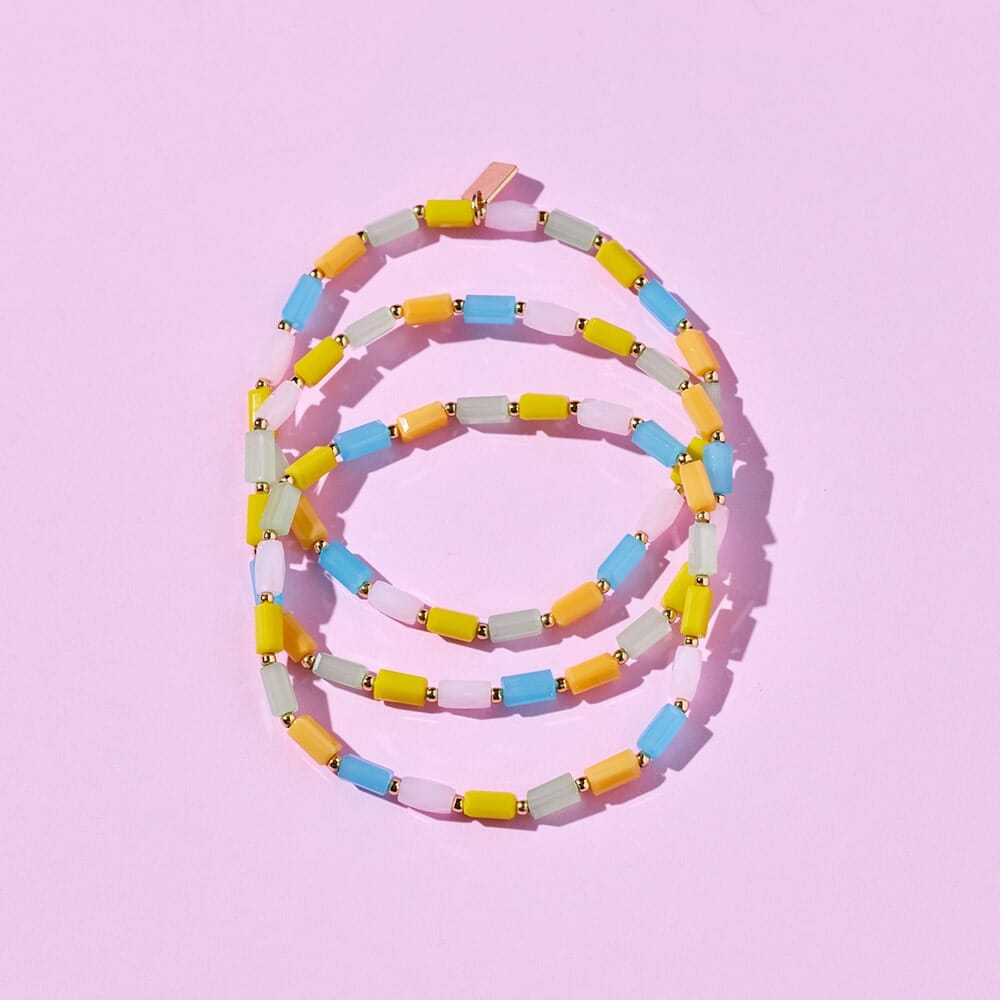 Lot de 3 bracelets extensibles néon