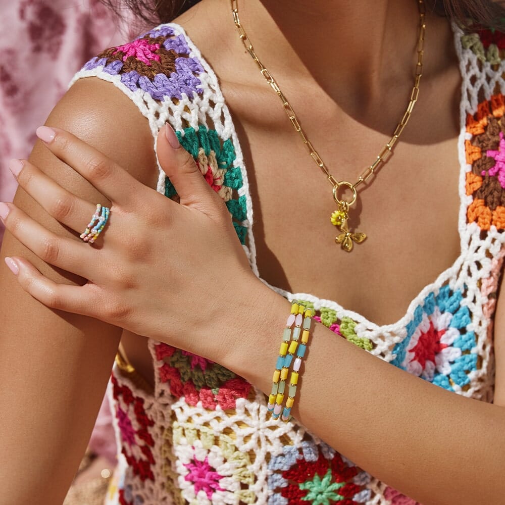 Lot de 3 bracelets extensibles néon