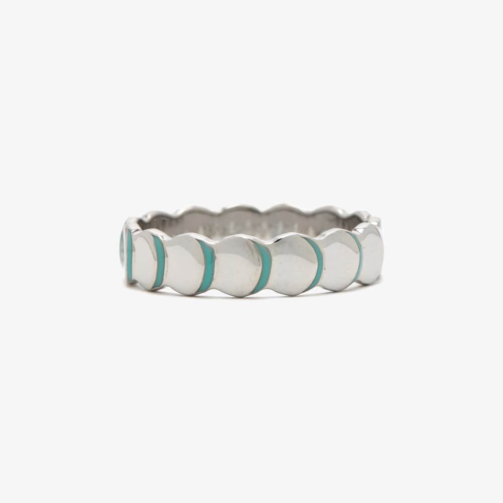 Scallop Enamel Ring Band
