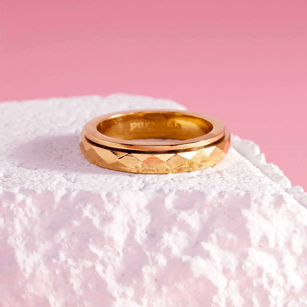 Diamond Cut Fidget Ring