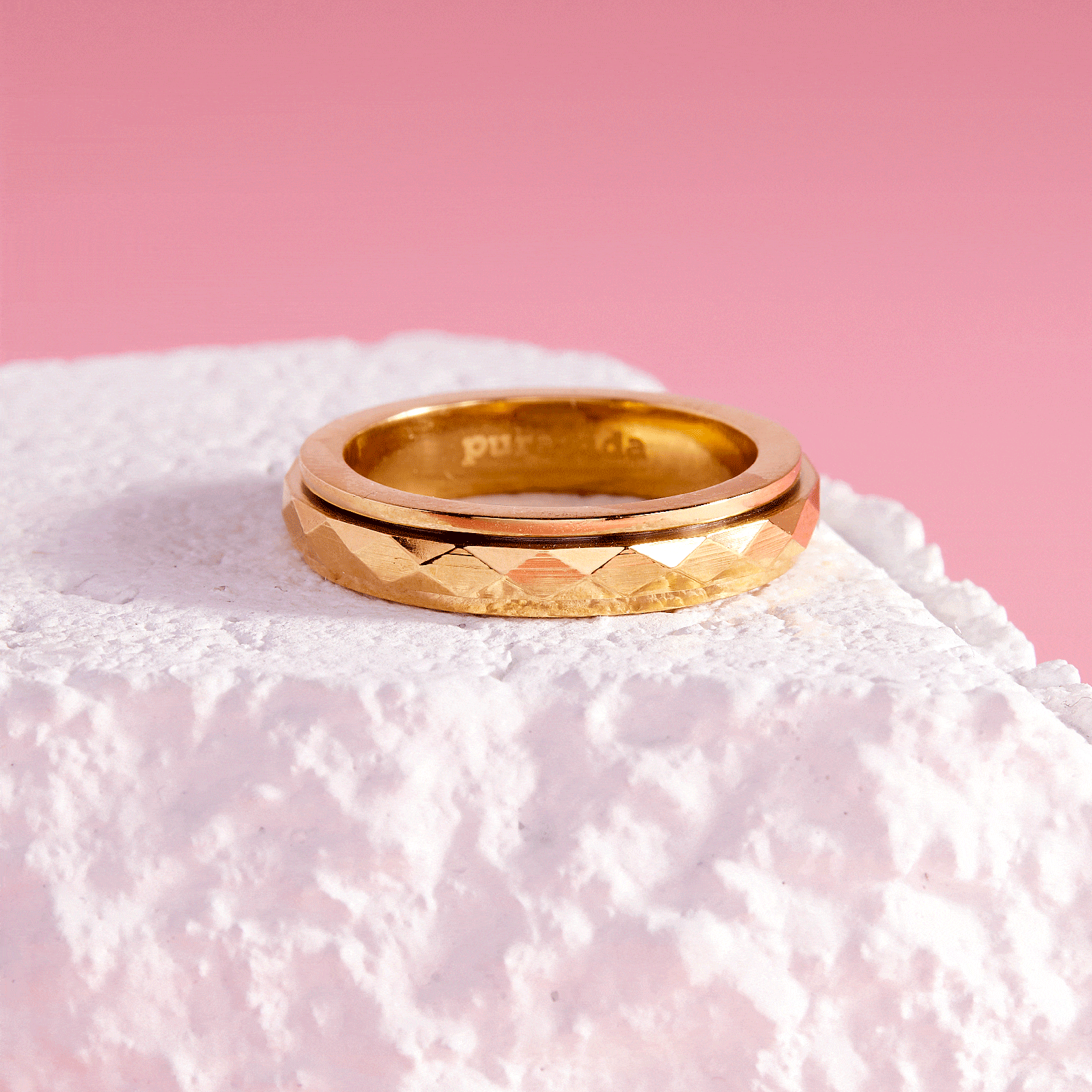 Diamond Cut Fidget Ring