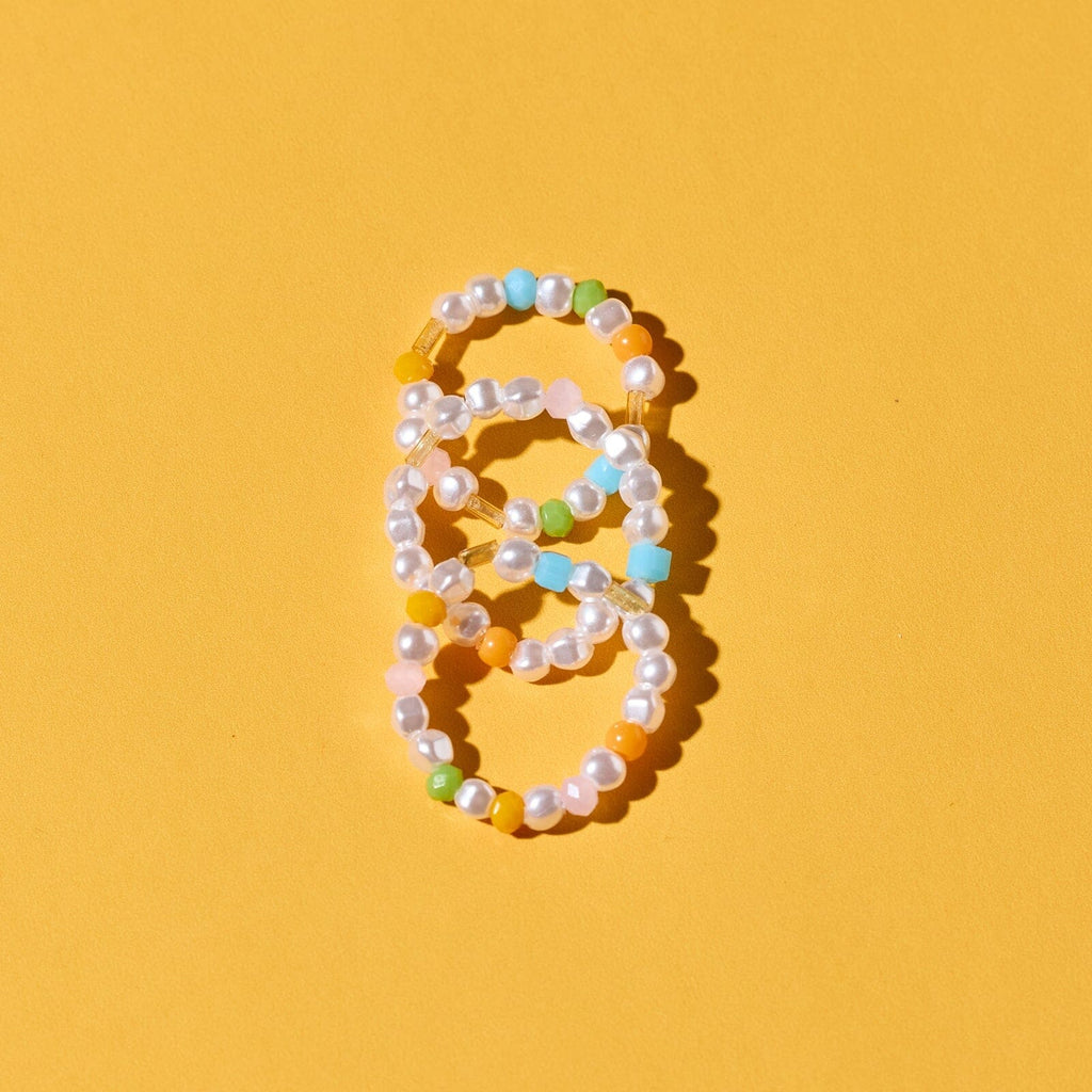 Pippa Pearl Stretch Ring 3 Pack