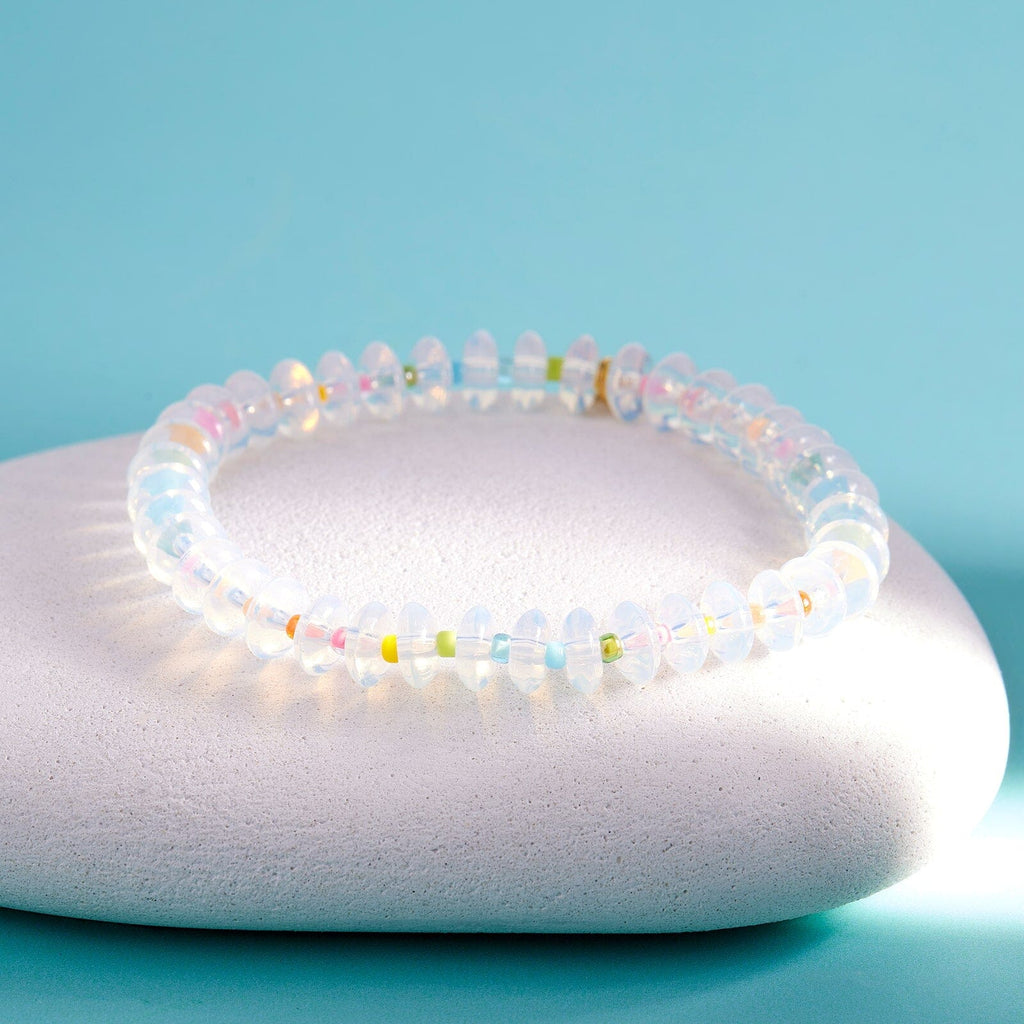 Iridescence Bead Stretch Bracelet