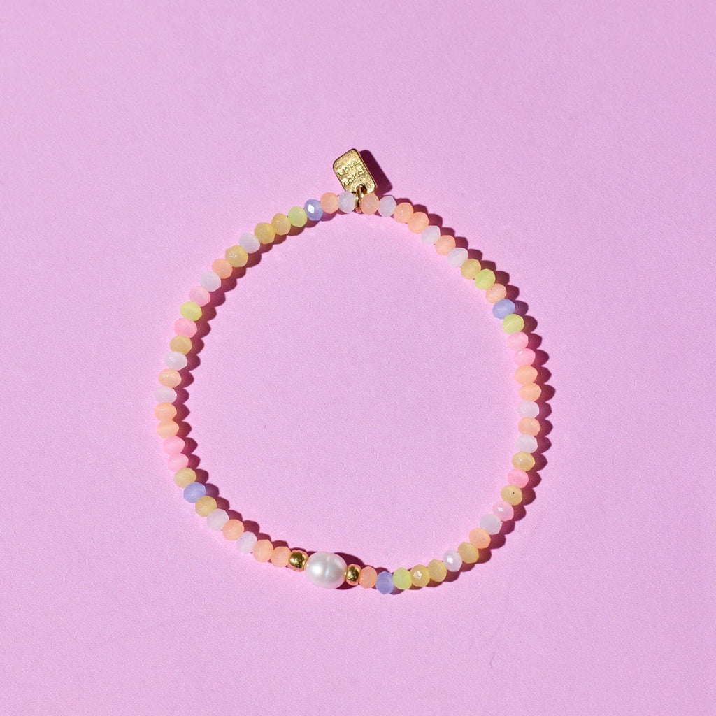 Blooming Frosted Bead Stretch Bracelet