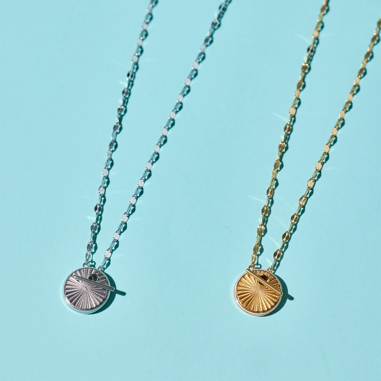 Starburst Disc Toggle Necklace