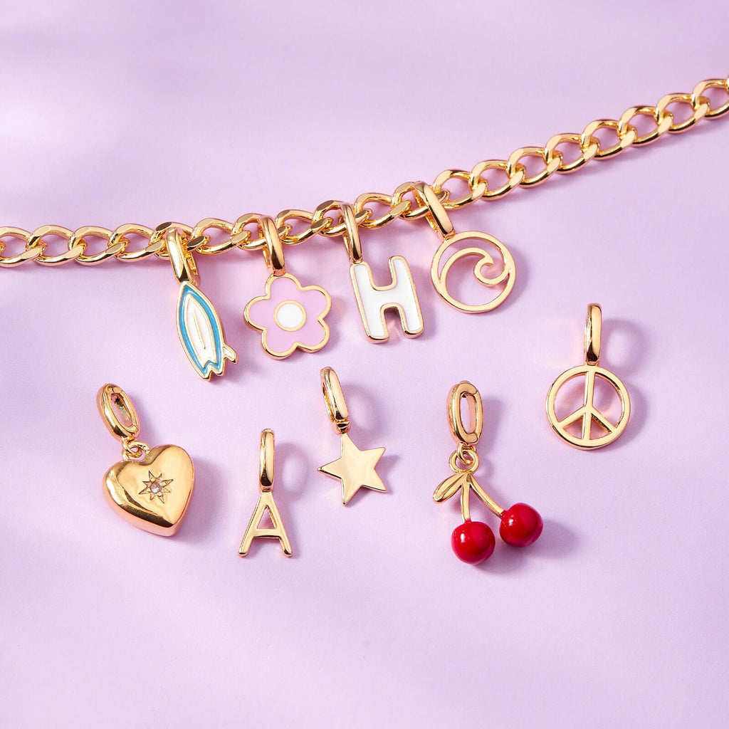 Harper Starburst Heart Charm