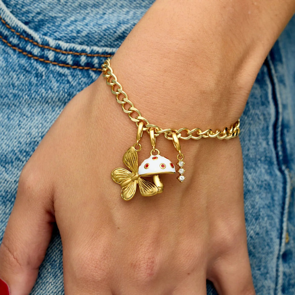 Harper Enamel Mushroom Statement Charm
