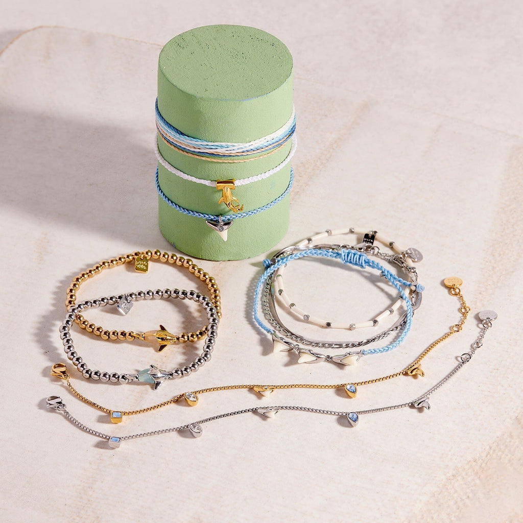 Stone Shark Tooth Dainty Bracelet