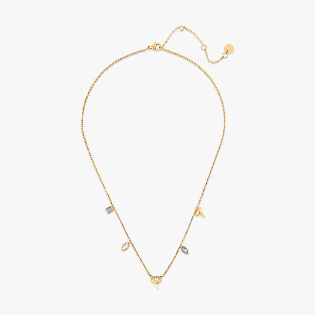 Shark Tooth Multi Charm Necklace