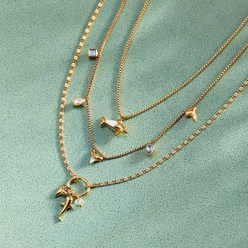 Shark Cluster Charm Necklace