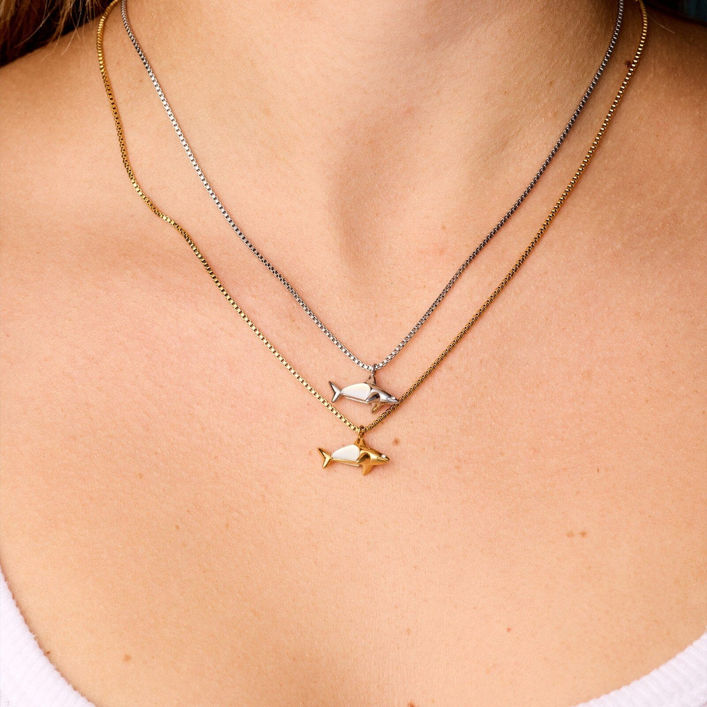 Shark Shimmer Pendant Necklace
