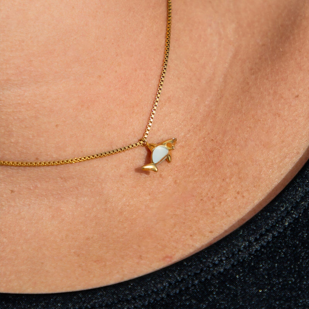 Shark Shimmer Pendant Necklace