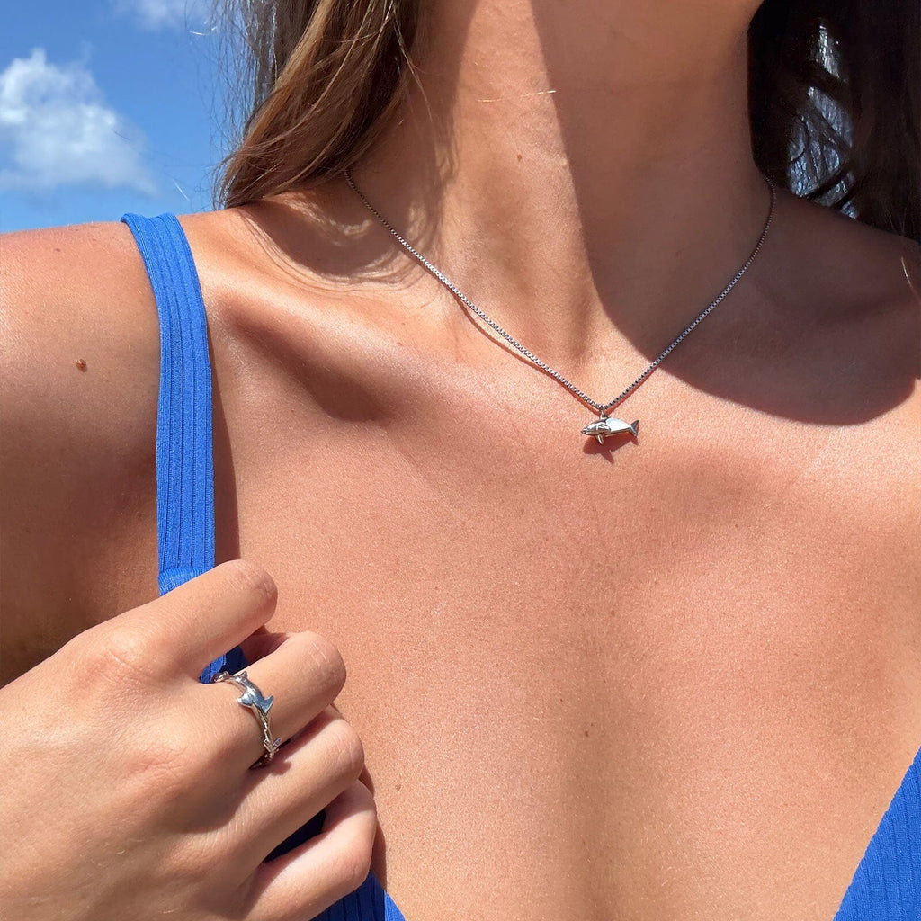 Shark Shimmer Pendant Necklace
